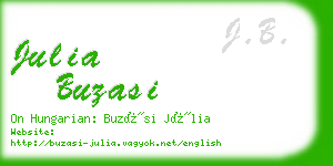 julia buzasi business card